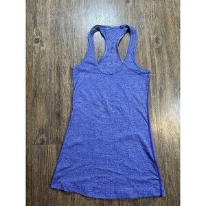 Lululemon Cool Racerback Tank Top Blue Heathered Size 4